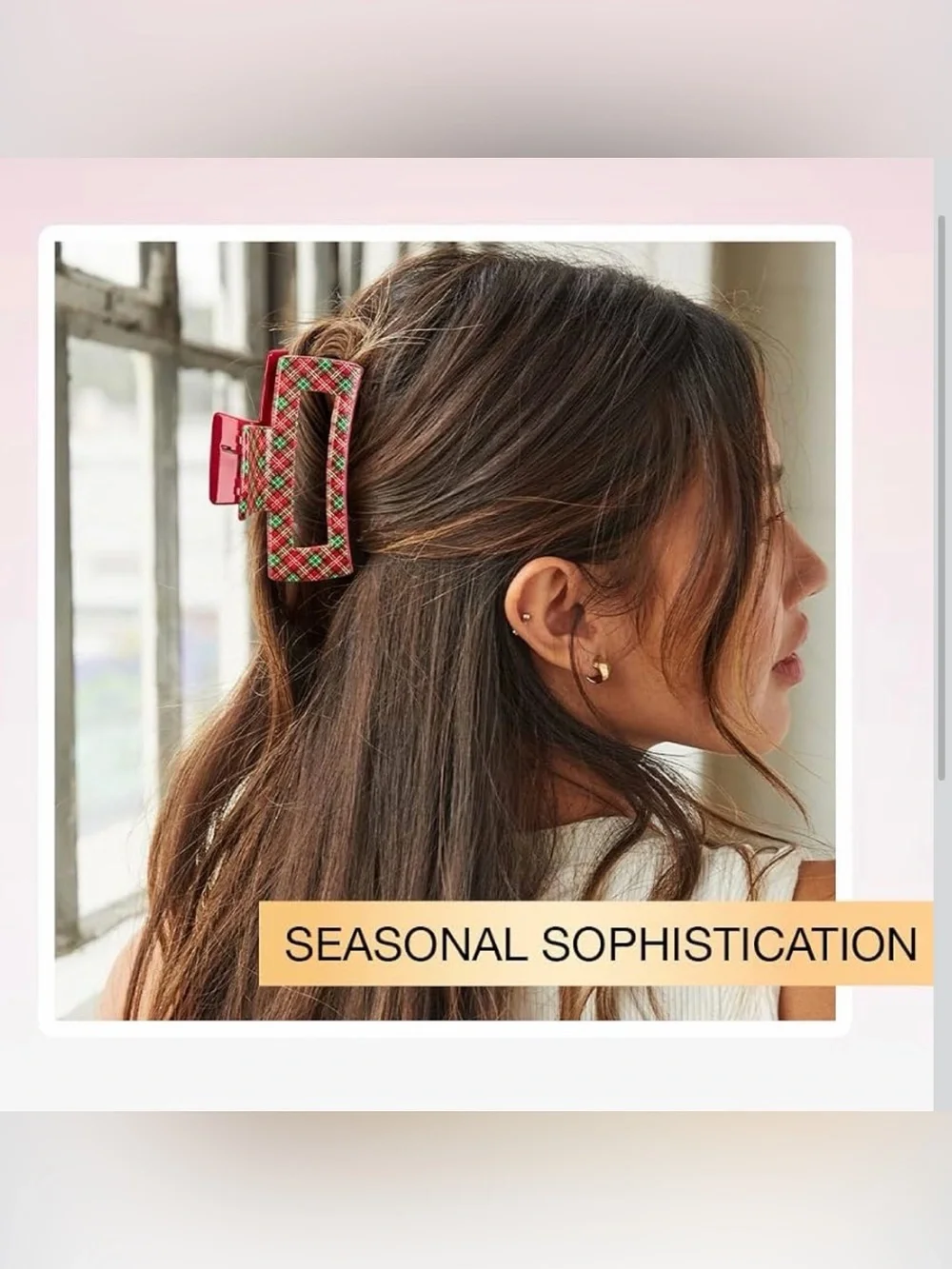 5/$25 Scunci 6-pc hair claw clip holiday gift set